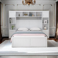 Latitude Run® Elegant and Functional Full Size Wood Bed with 4 Drawers