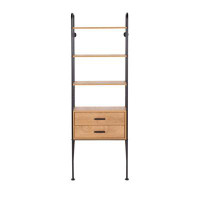 17 Stories Metal And Wood Industrial Bookcase