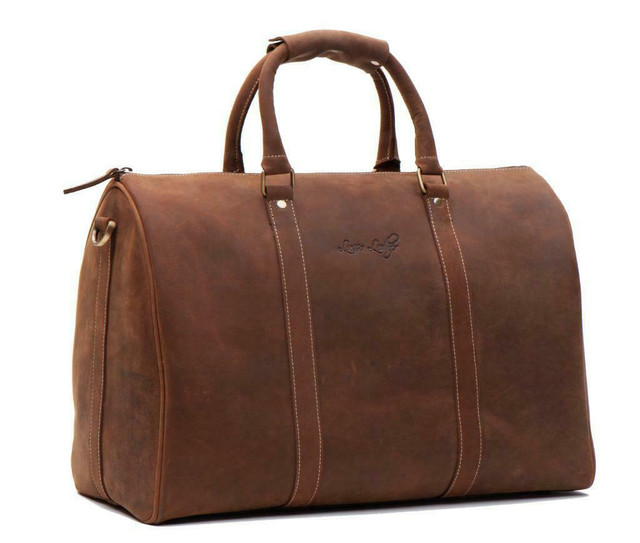 Leather Duffle Bags- Overnight/ Weekender DUFFLE BAGS- HANDMADE in Men's - Image 3