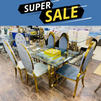 Glass Modern Dining Table Set on Sale!!