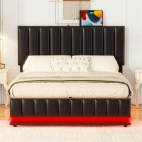 Ivy Bronx Platform Bed With Storage Space And USB Ports
