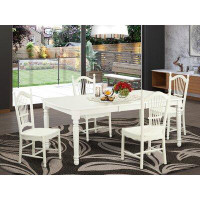 Canora Grey Feasterville Butterfly Leaf Rubberwood Solid Wood Dining Set