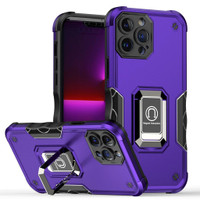 iPhone 15 / 14 / 13 OPTIMUM Magnetic Ring Stand Hybrid Case Cover - Dark Purple