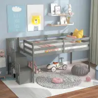 Red Barrel Studio Loft Bed With Staircase