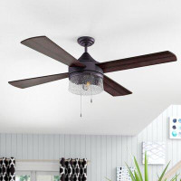 Latitude Run® 48" Renderos 4 - Blade Standard Ceiling Fan with Pull Chain and Light Kit Included