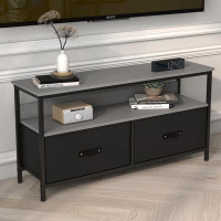 17 Stories Small TV Stand Dresser with Drawers and Shelves