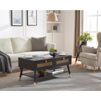 Everly Quinn Coffee Table With 2 Drawers