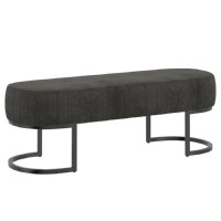 Everly Quinn Catalina Bench In Charcoal And Black