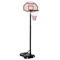 ADJUSTABLE 6.3-8.2FT BASKETBALL HOOP SYSTEM OUTDOOR INDOOR JUNIOR BASKETBALL STAND TEAM SPORT FOR KIDS YOUTH W/ WHEELS F
