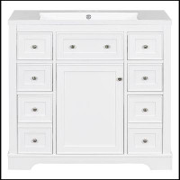 Wildon Home® Bathroom Vanity With Sink Combo, One Cabinet And Six Drawers, Solid Wood And MDF Board