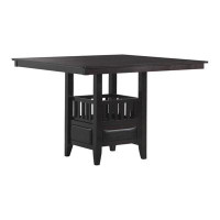 Winston Porter Norry Square Counter Height Table with Storage in Brown