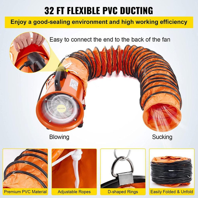 NEW 12 IN BLOWER 2800 RPM 32 FT PVC DUCTING G001V1 in Other in Alberta - Image 4