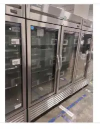 2021 models T-49G-HC-FGD01 true stainless double door glass fridge  coolers only $3895 ! %65off!! 50 available! Can ship