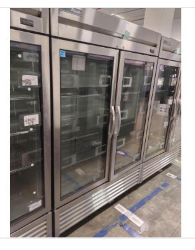 2021 models T-49G-HC-FGD01 true stainless double door glass fridge  coolers only $3895 ! %65off!! 50 available! Can ship in Industrial Kitchen Supplies