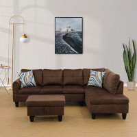 Ebern Designs 3 - Piece Upholstered Sectional