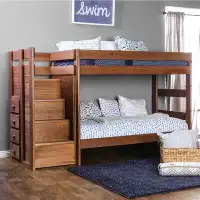Williams Import Co. Ampelios Twin/Twin Rustic Style Bunk Bed - Mahogany Finish