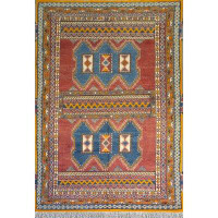 Loon Peak One-of-a-Kind Hewett Hand-Knotted Red 6'4" x 11' Wool Area Rug