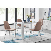 East Urban Home Eubanks Dining Set with 4 Chairs
