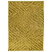 Union Rustic Wilma Geometric Handmade Tufted Yellow Area Rug