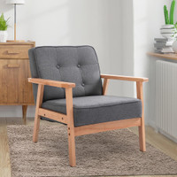 Accent Chair 25.5"W x 27.25"D x 30.75"H Gray