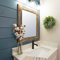 Loon Peak Miroir de salle de bain Randlett Barnwood - 24 X 31 - Naturel