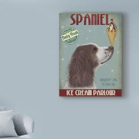 Winston Porter 'Springer Spaniel, Brown and White, Ice Cream' Vintage Advertisement on Wrapped Canvas