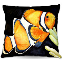Highland Dunes Harrold Couch Deep Sea Life Clown Fish Square Pillow Cover & Insert