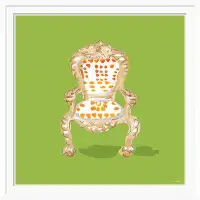 Soicher Marin Palace Chair Green by Dana Gibson - Picture Frame Painting on Paper