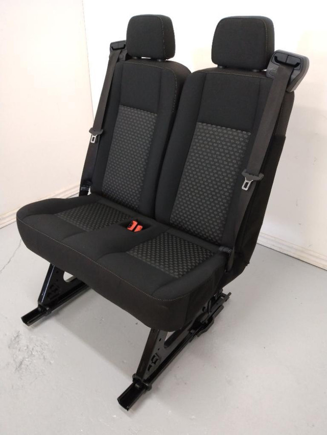 Ford Transit Passenger Van 2020 Removable 31 in. Black Cloth Double Center Bench Jump Seat Cargo VANLIFE Cargo Camper in Other Parts & Accessories - Image 4