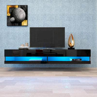 My Lux Decor 71-Inch Mounted Floating TV Stand Tv Wall Cabinet Fits Tvs Up To 80 Inches Living Room Entertainment Centre