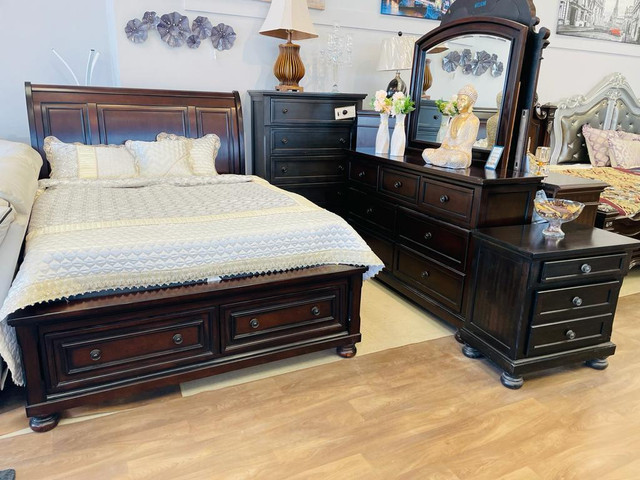 Solid Wood  Bedroom Sets on Great Discounts! Furniture SALE!! in Beds & Mattresses in Windsor Region - Image 2