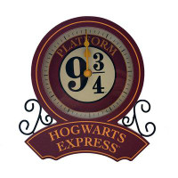 Silver Buffalo Harry Potter Hogwarts Express Platform 9 3/4 Desk Clock