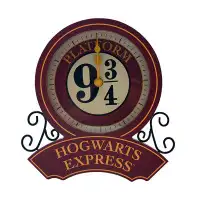 Silver Buffalo Harry Potter Hogwarts Express Platform 9 3/4 Desk Clock