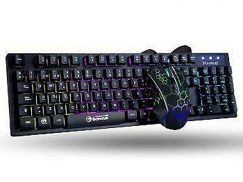 Promo! Marvo Wired LED Backlight Membrane Gaming Keyboard _ Mouse Combo in Networking