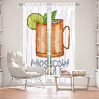 East Urban Home Lined Window Curtains 2-panel Set for Window Size by Marley - Cocktails Moscow Mule