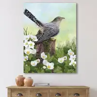 East Urban Home Cuckoo Bird On An Old Stump - Traditional Canvas Wall Art Print-FDP35983