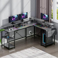 Ivy Bronx Dominesha Gaming Desk with Built in Outlets