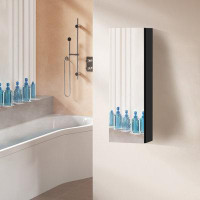 Latitude Run® 10"x30" Medicine Cabinets Aluminum Bathroom Medicine Cabinet With Mirror