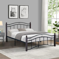 Winston Porter Full Size Metal Bed Frame With Headboard And Footboard
