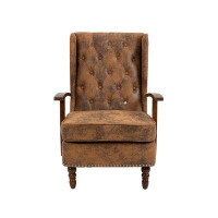 Williston Forge Wood Frame Armchair, Modern Accent Chair Lounge Chair For Living Room