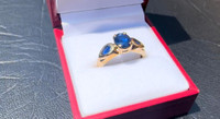 #304 - 10K Yellow Gold, Unique Custom Natural Diamond Ring, Size 7 1/4