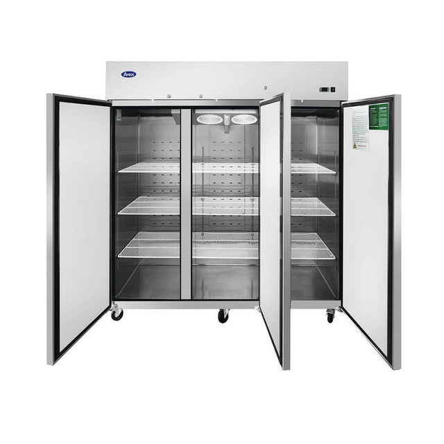 Atosa MBF8006GR 78 Inch Reach In Refrigerator – 3 Door – Top Mount Compressor Stainless Steel Exterior &amp; Interior in Other Business & Industrial in Ontario - Image 2