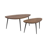 Corrigan Studio Laido Solid Wood 3 Legs Nesting Table Set
