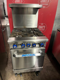 24” gas imperial 4 burner with stove for only $1495