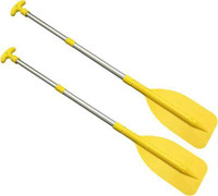 Wobekuy 1 pair of telescopic paddles for kayaking, canoeing - Yellow