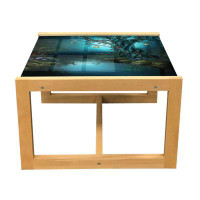 East Urban Home East Urban Home Night Ocean Coffee Table, Digitally Generated Forest Illustration Print, Acrylic Glass C