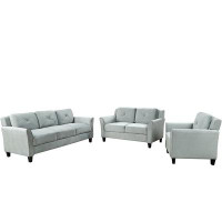 Wildon Home® 31.1 x 74.8 x 29.5_U_STYLE Button Tufted 3 Piece Chair Loveseat Sofa Set