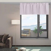 Ebern Designs Twilight 1 Piece 100% Blackout Thermal Insulated Rod Pocket Window Curtain Valance (52" W X 18" L, Dusty P