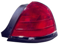 Tail Lamp Passenger Side Ford Crown Victoria 2000-2011 (Black Moulding-2 Bulb-Red) High Quality , FO2801160