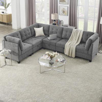 Ebern Designs Modular Sectional Sofa,DIY Combination Upholstered Sectional Sofa with Storage